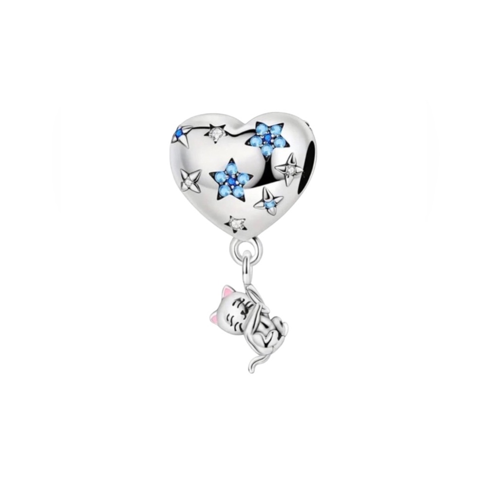 Cat Kitten Balloon Pet Charm Pandora Style